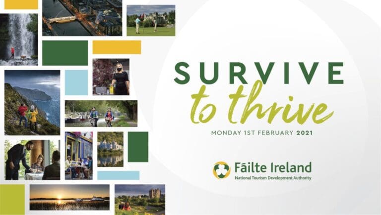 Fáilte Ireland announces details of new €55million business continuity scheme for the tourism sector and priorities for 2021 at industry event ‘Survive to Thrive’. 